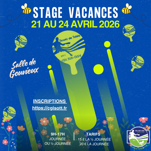STAGE VACANCES D'AVRIL 2026